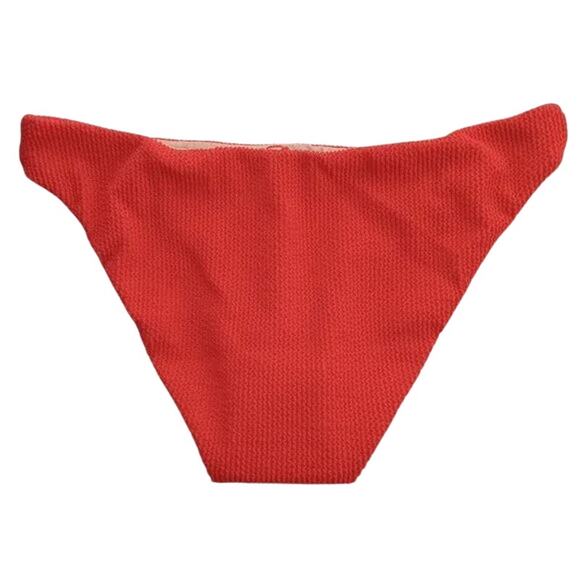 NWT J. Crew Retro Scrunchie Low Rise Hipster Bikini Swim Bottom XL Red Scarlet - Picture 6 of 15
